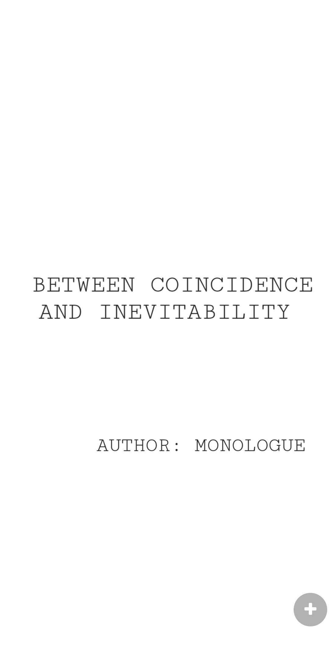 Between Coincidence And Inevitability Chapter 1 Read Between Coincidence And Inevitability Manga English Online [Latest